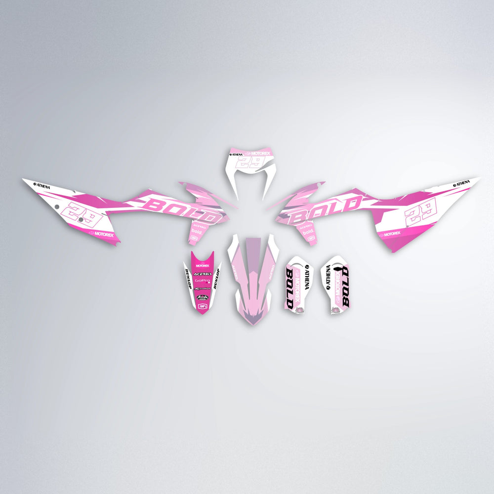 OCEAN graphics kit parts layout in Flamingo