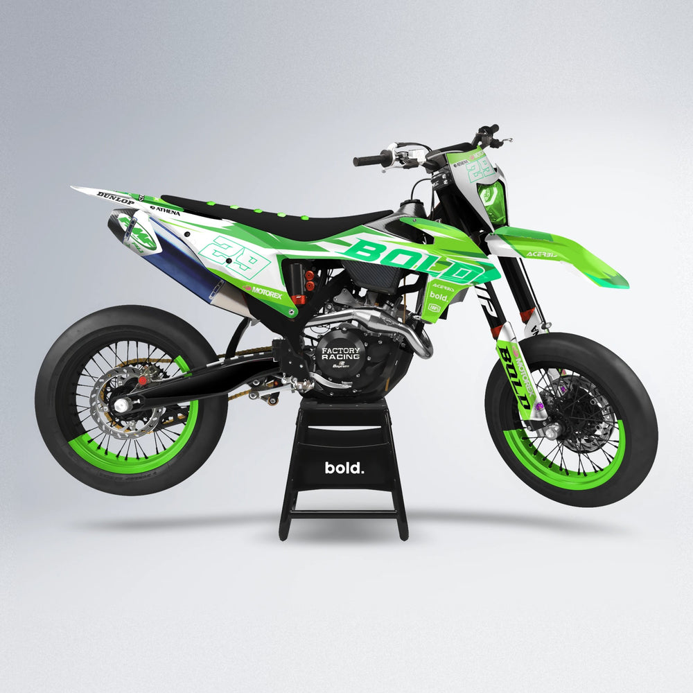 OCEAN supermoto graphics kit in Green