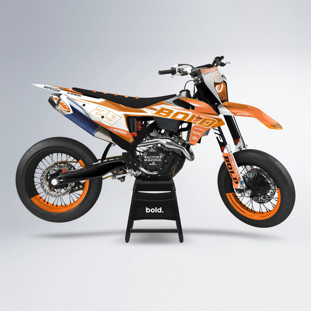 OCEAN supermoto graphics kit in Orange