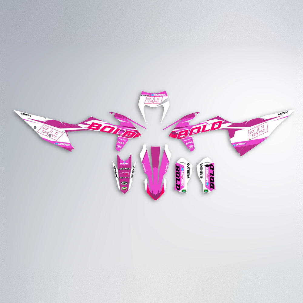 OCEAN graphics kit parts layout in Pink