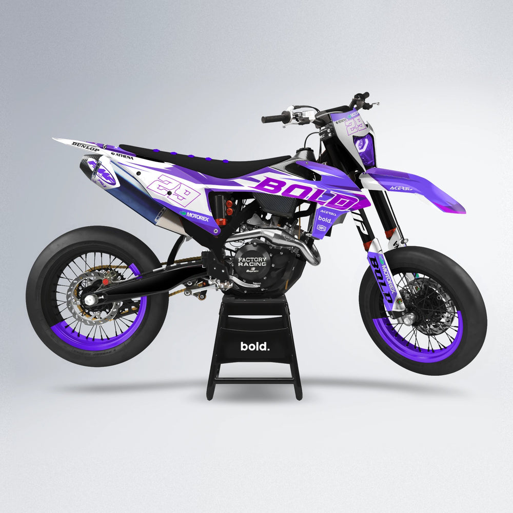 OCEAN supermoto graphics kit in Purple