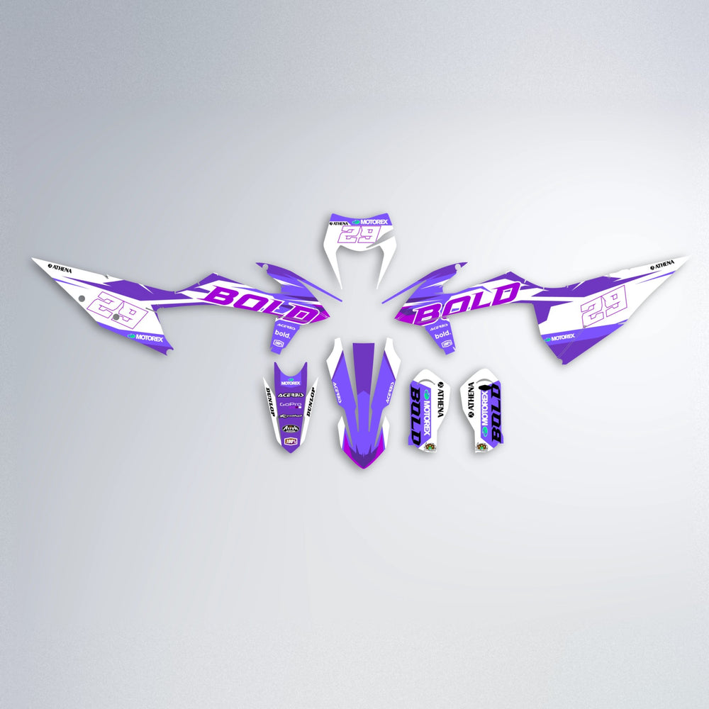 OCEAN graphics kit parts layout in Purple