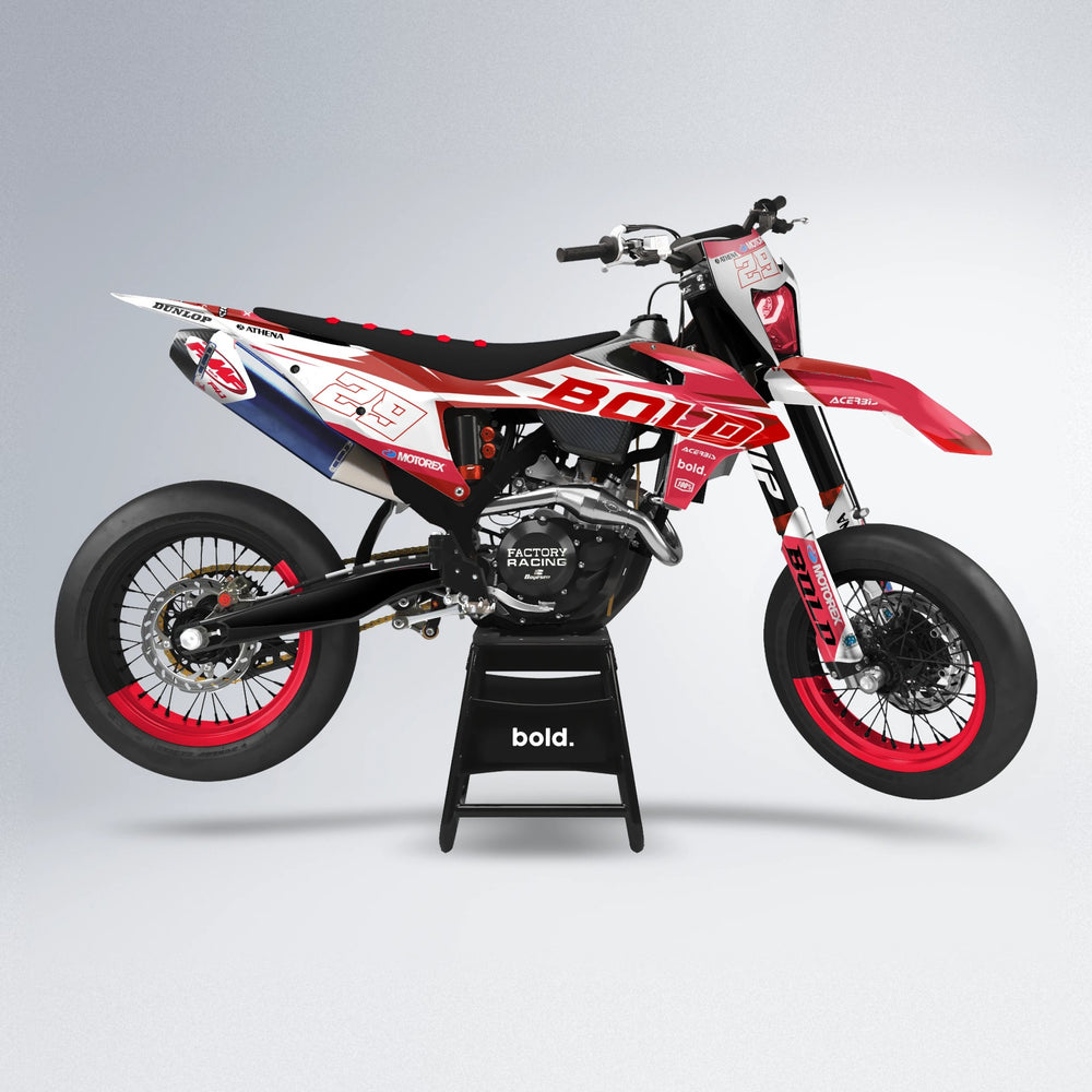OCEAN supermoto graphics kit in Red