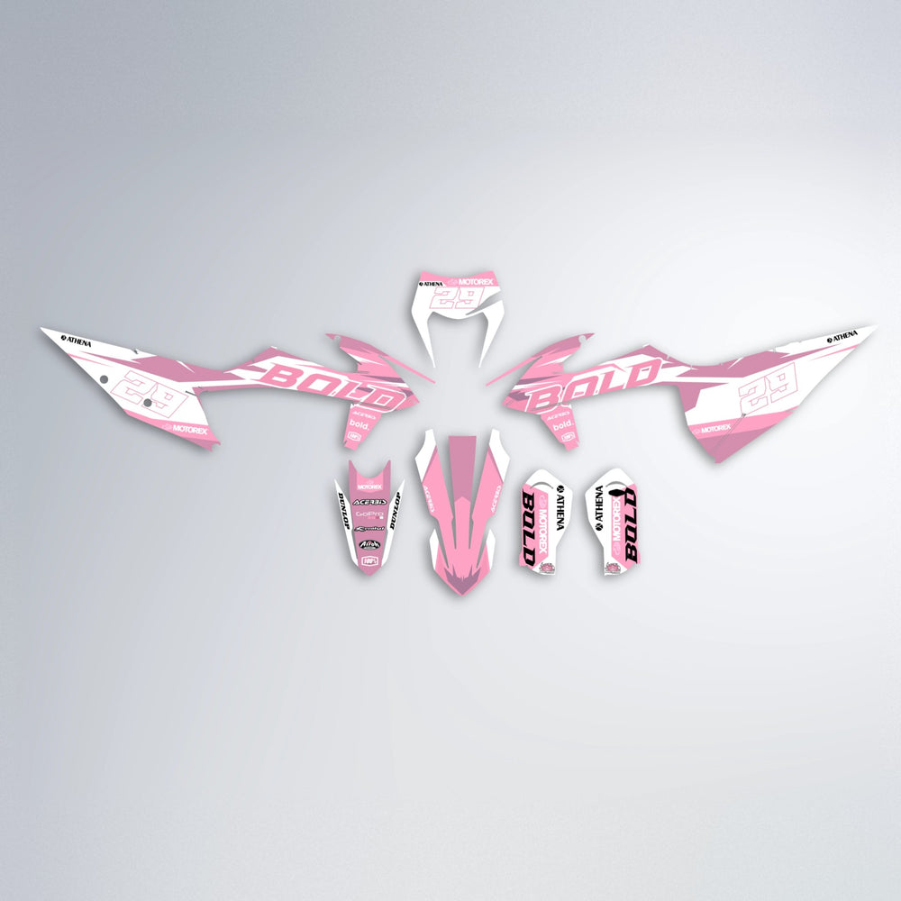 OCEAN graphics kit parts layout in Sakura Pink