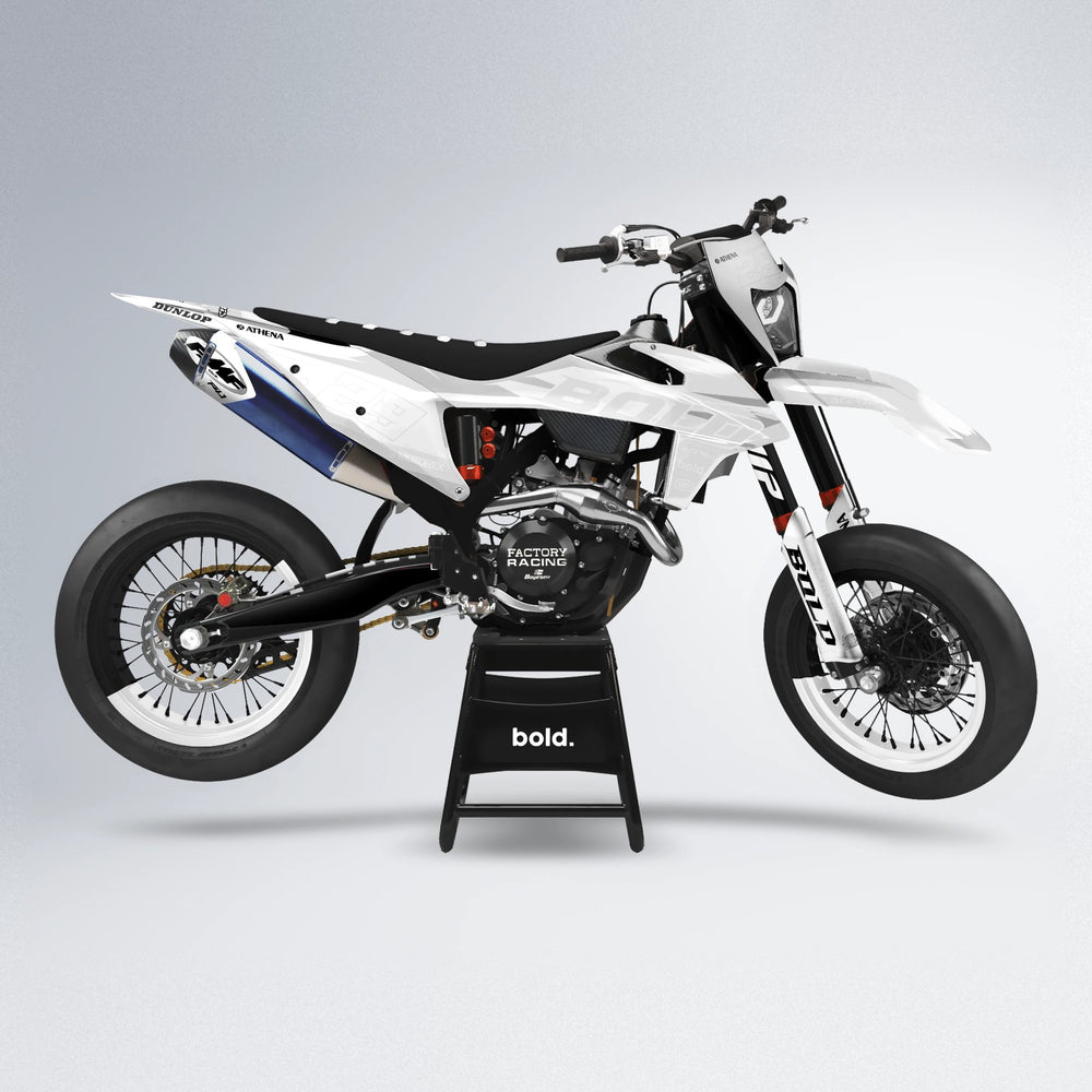 OCEAN supermoto graphics kit in White