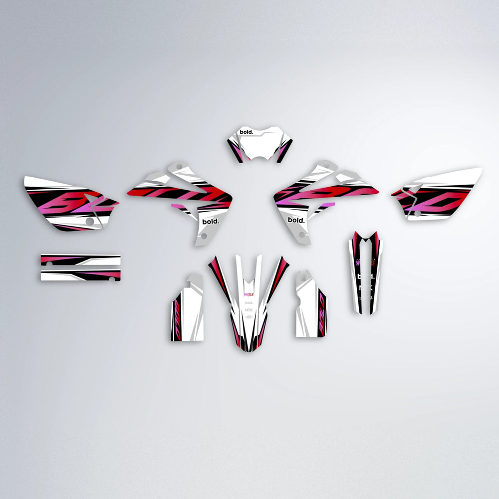 OPTIC Rieju MRT graphics kit parts layout in Red