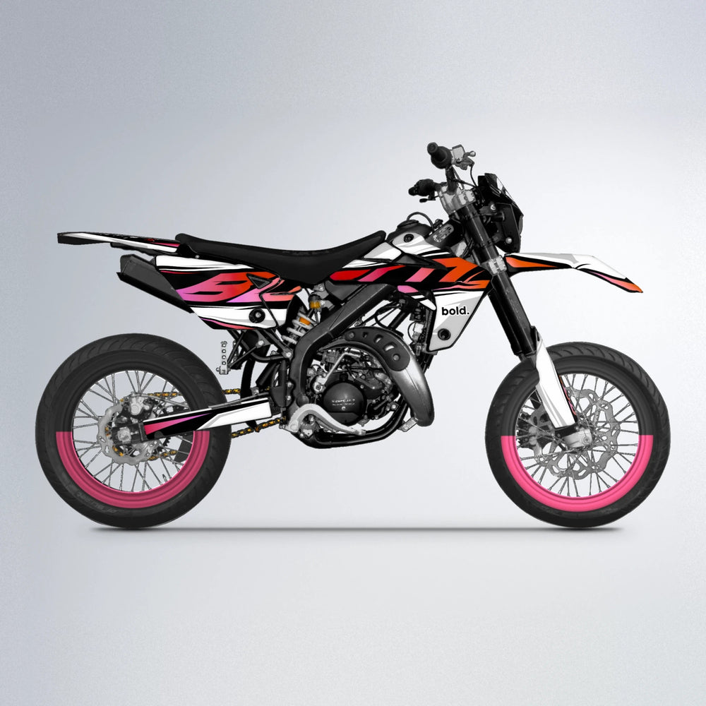 OPTIC Rieju MRT supermoto graphics kit in Red & Orange