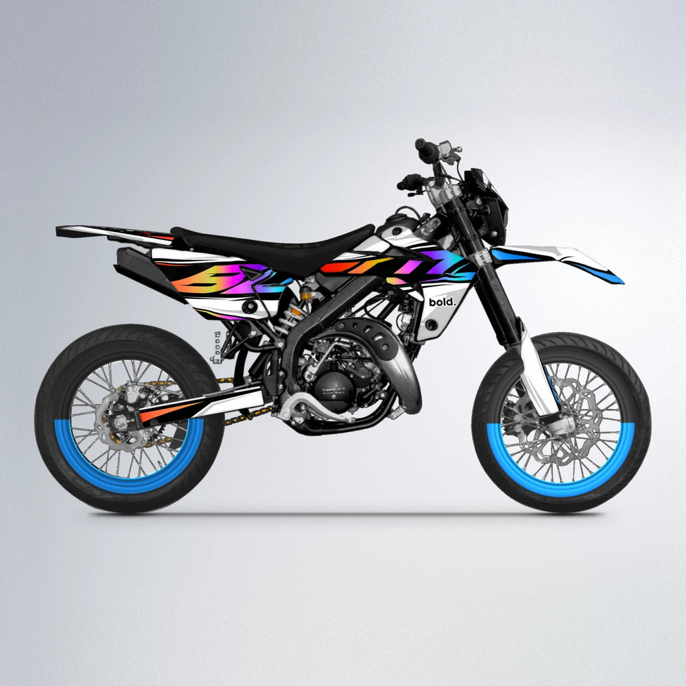 OPTIC Rieju MRT supermoto graphics kit in Sunset Fade