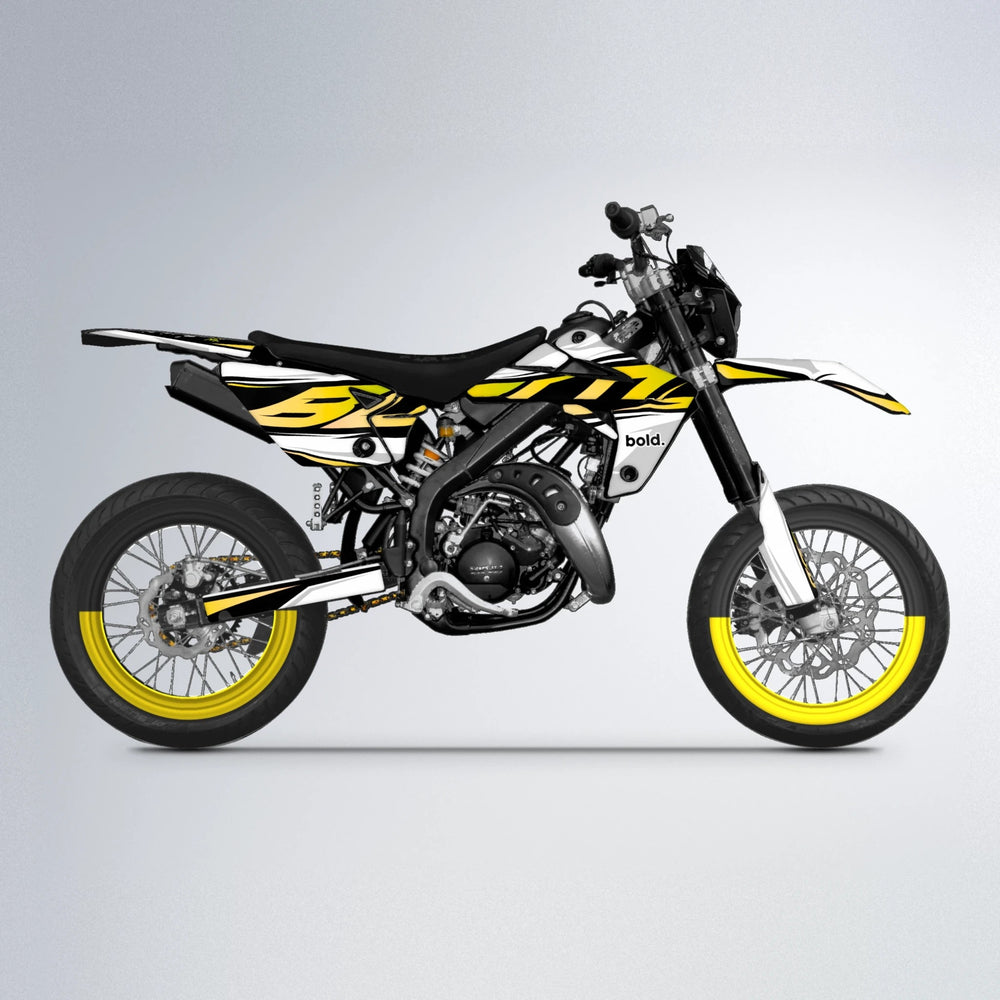 OPTIC Rieju MRT supermoto graphics kit in Yellow
