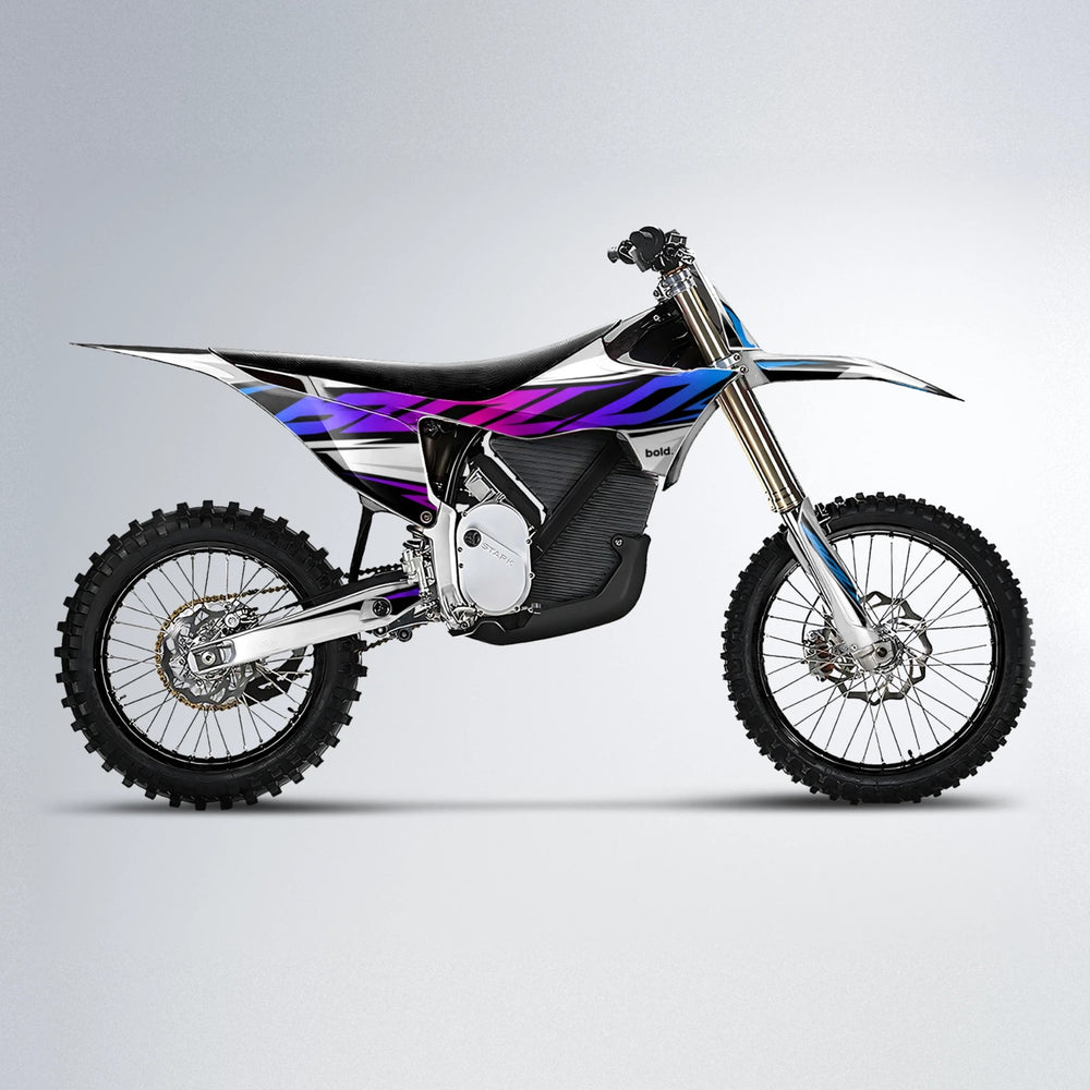 OPTIC Stark Varg MX motocross graphics kit in Blue Purple Fade