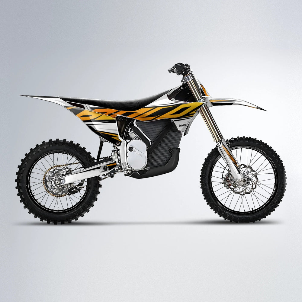 OPTIC Stark Varg MX motocross graphics kit in Orange & Yellow