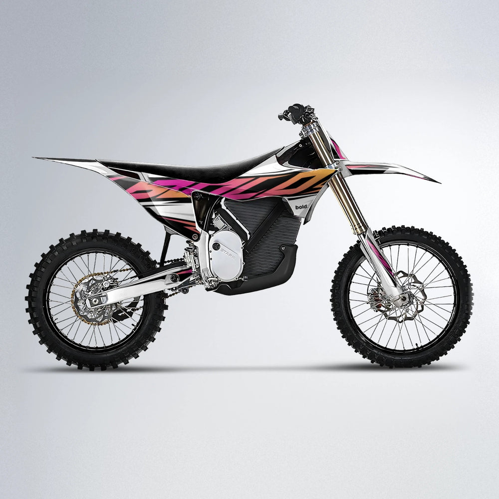 OPTIC Stark Varg MX motocross graphics kit in Pink & Yellow