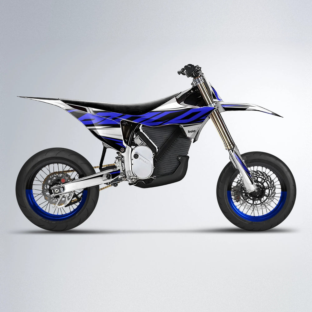 OPTIC Stark Varg SM supermoto graphics kit in Blue