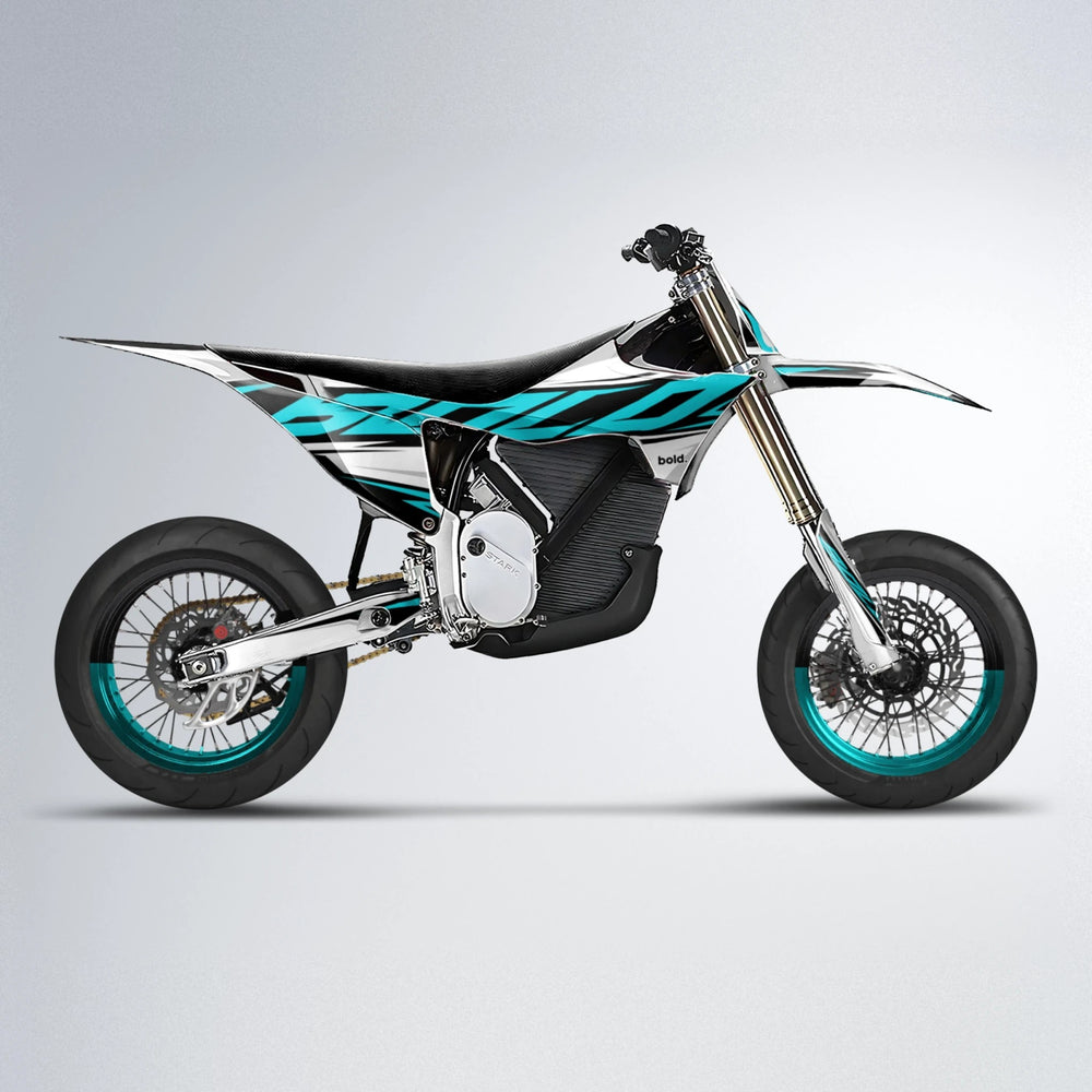 OPTIC Stark Varg SM supermoto graphics kit in Teal