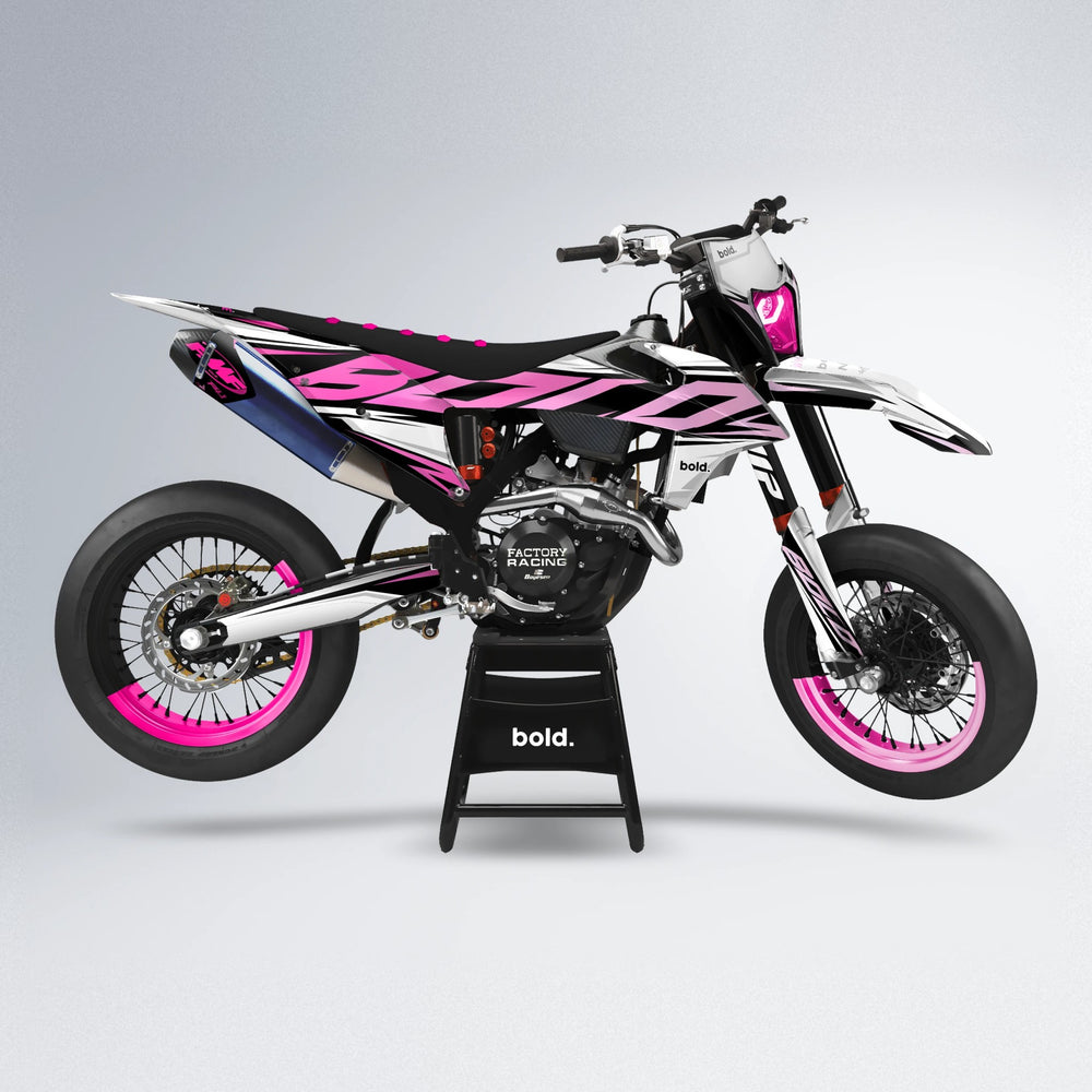 OPTIC supermoto graphics kit in Flamingo