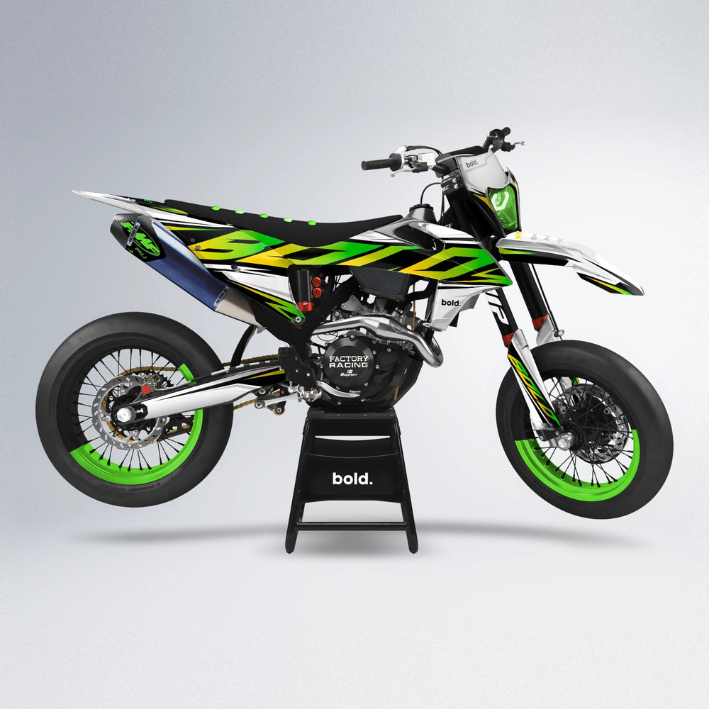 OPTIC supermoto graphics kit in Green