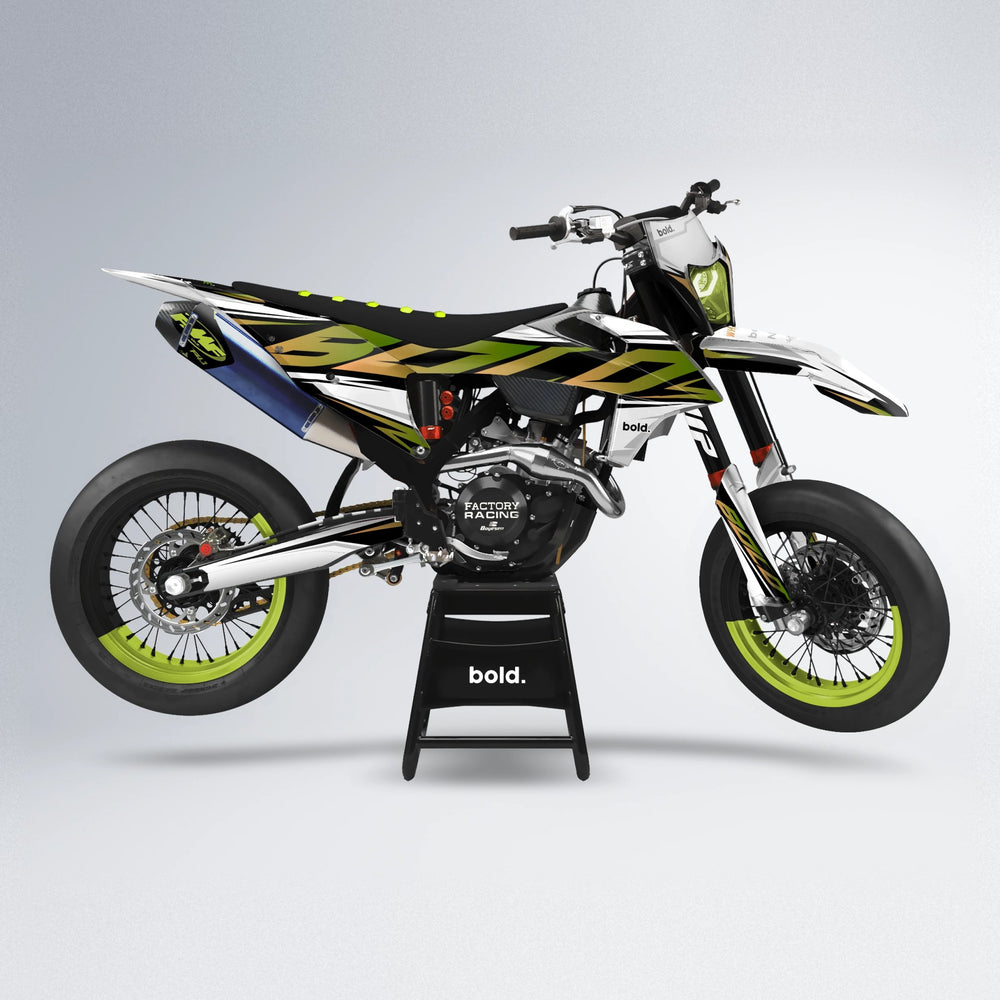 OPTIC supermoto graphics kit in Olive