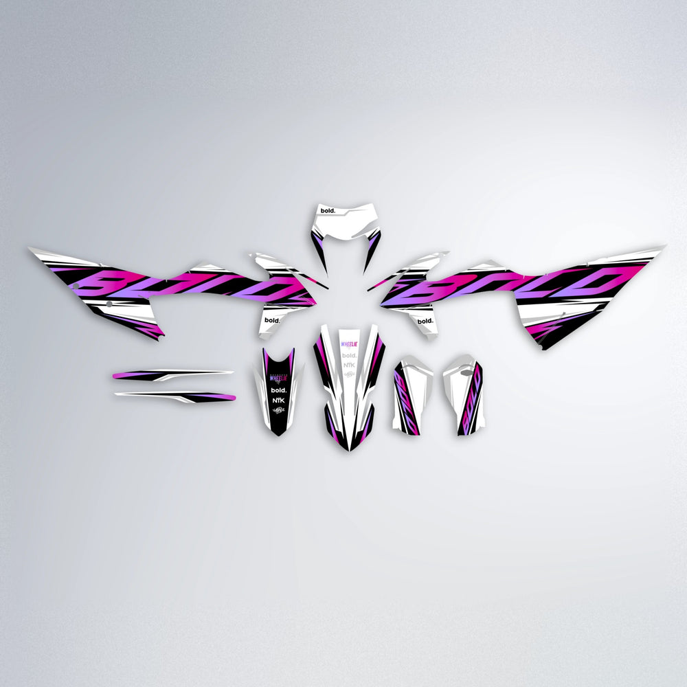 OPTIC graphics kit parts layout in Pink
