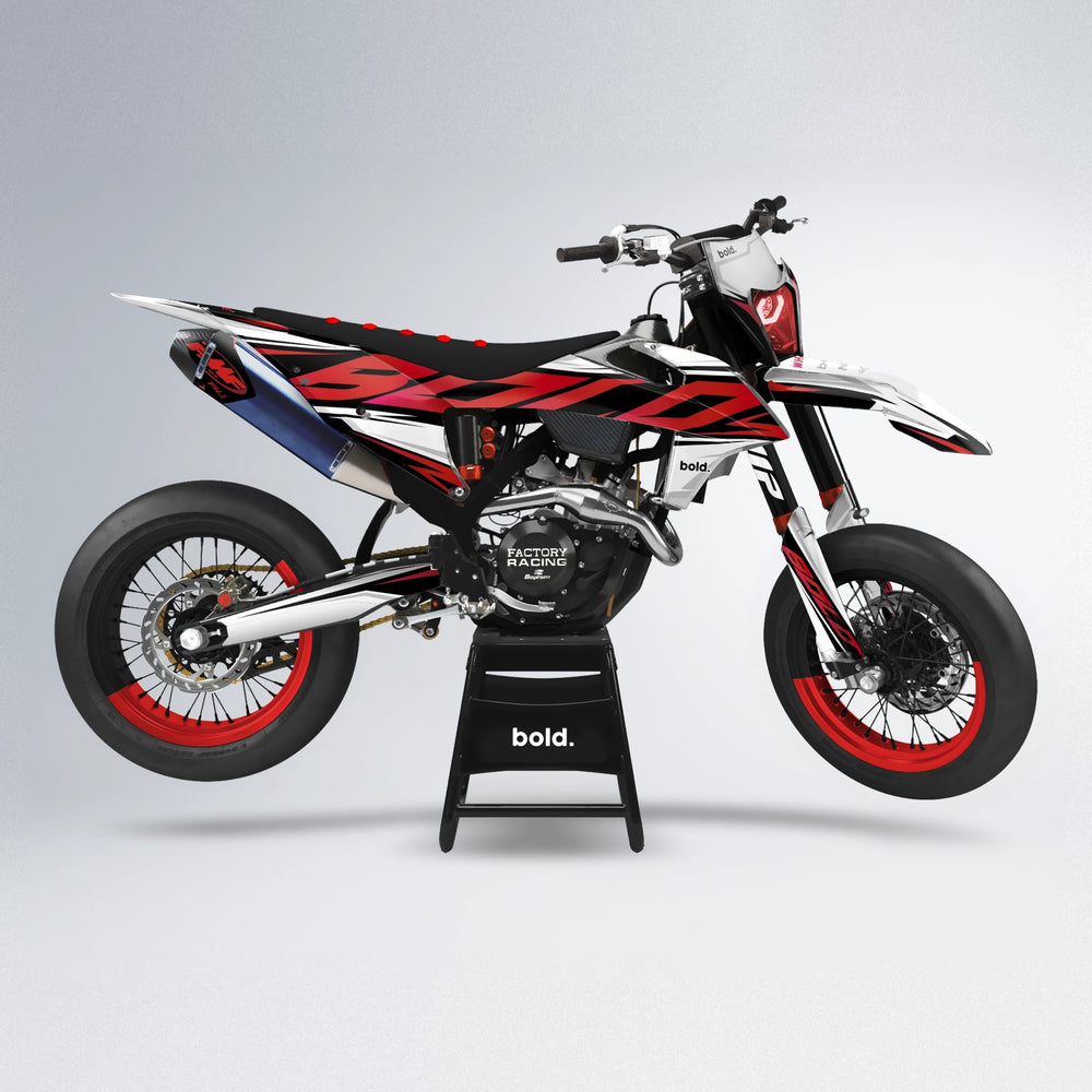 OPTIC supermoto graphics kit in Red