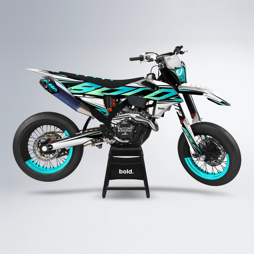 OPTIC supermoto graphics kit in Teal