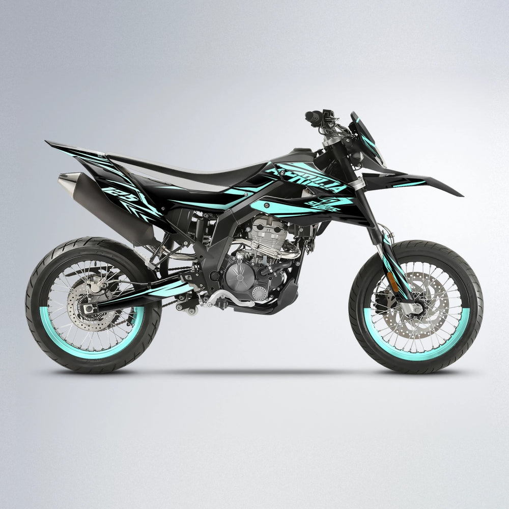 OVERDRIVE Aprilia SX 125 supermoto graphics kit in Mint