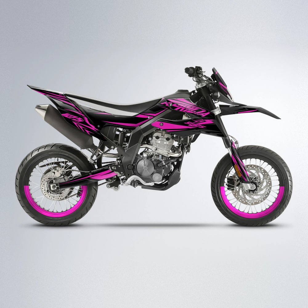 OVERDRIVE Aprilia SX 125 supermoto graphics kit in Pink