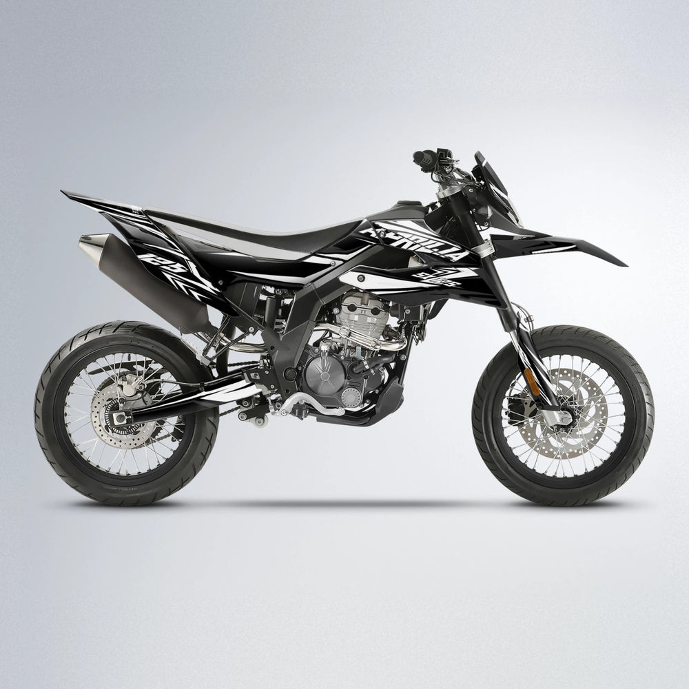 OVERDRIVE Aprilia SX 125 supermoto graphics kit in White