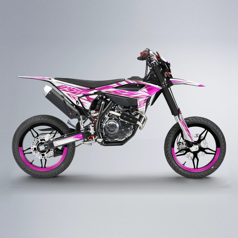 OVERDRIVE Beta supermoto graphics kit in Pink