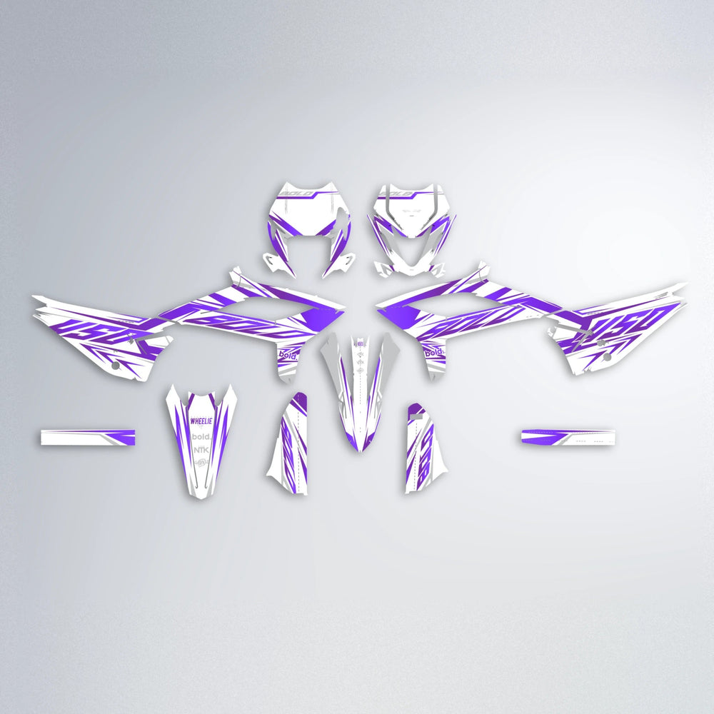 OVERDRIVE Beta graphics kit parts layout in Purple