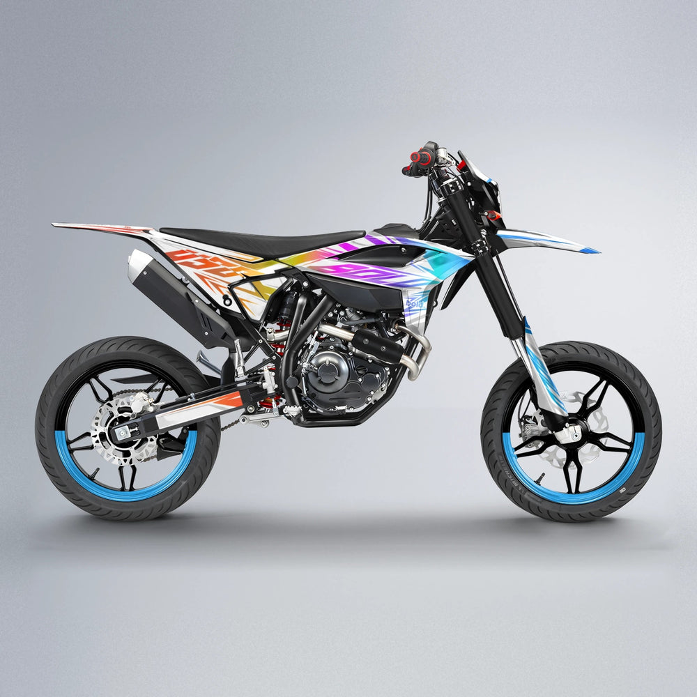 OVERDRIVE Beta supermoto graphics kit in Sunset Fade