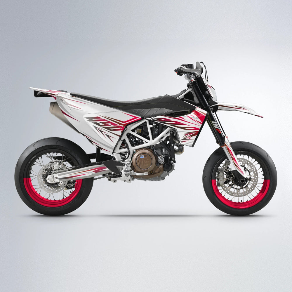 OVERDRIVE Husqvarna 701 supermoto graphics kit in Black & Red