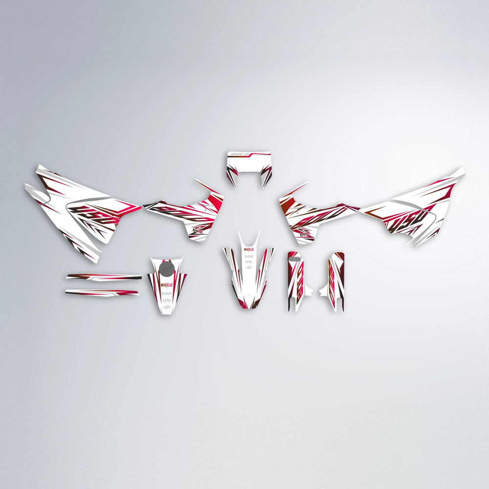 OVERDRIVE Husqvarna 701 graphics kit parts layout in Black & Red