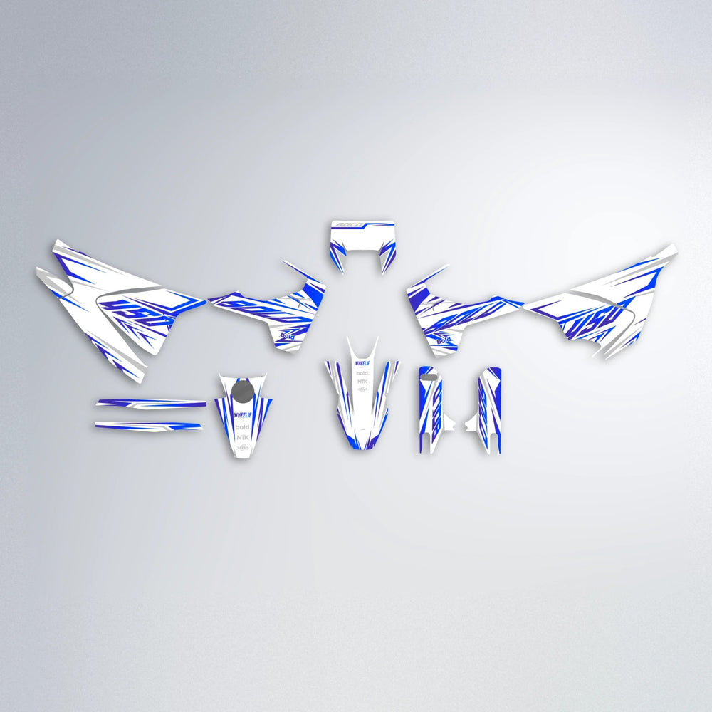 OVERDRIVE Husqvarna 701 graphics kit parts layout in Blue