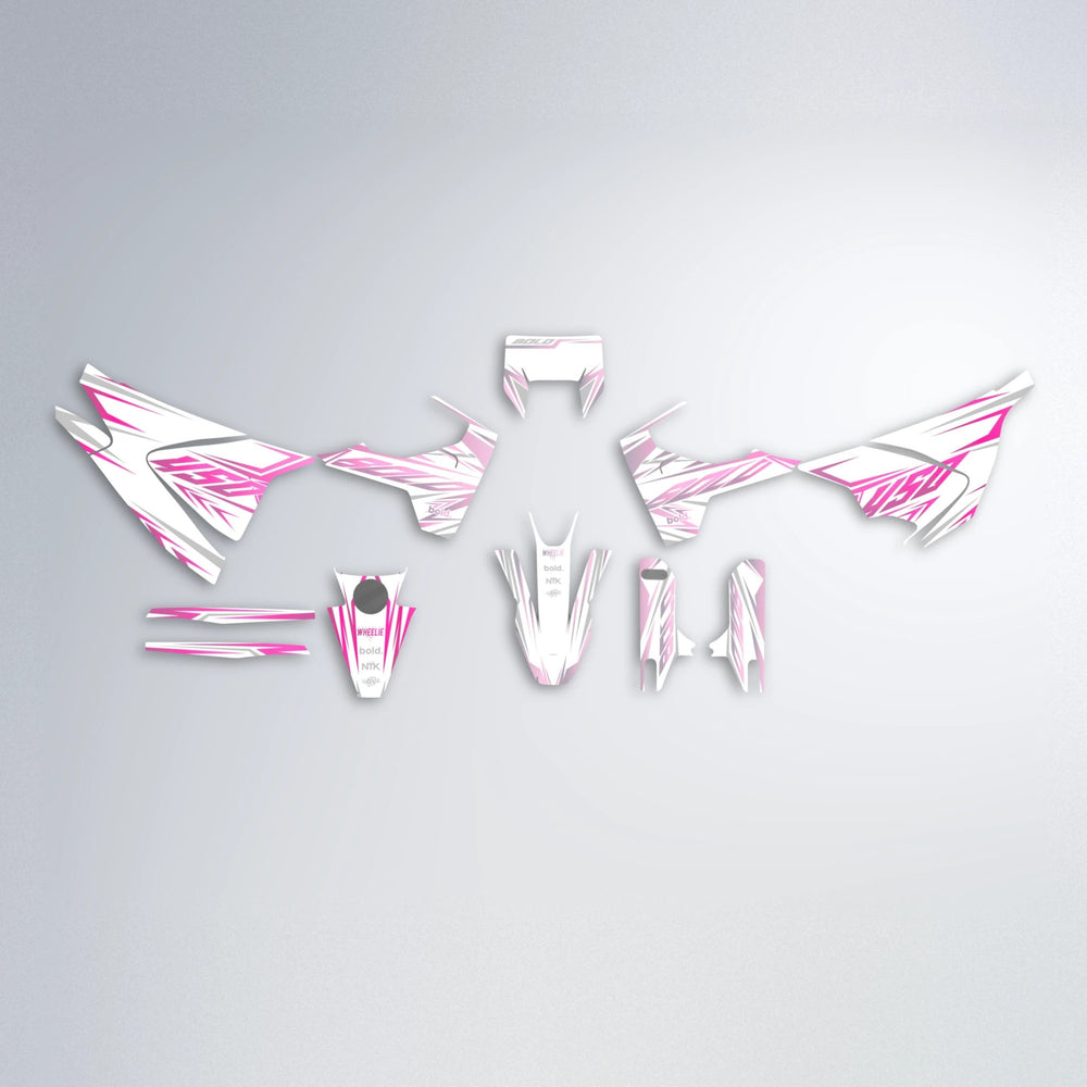 OVERDRIVE Husqvarna 701 graphics kit parts layout in Flamingo