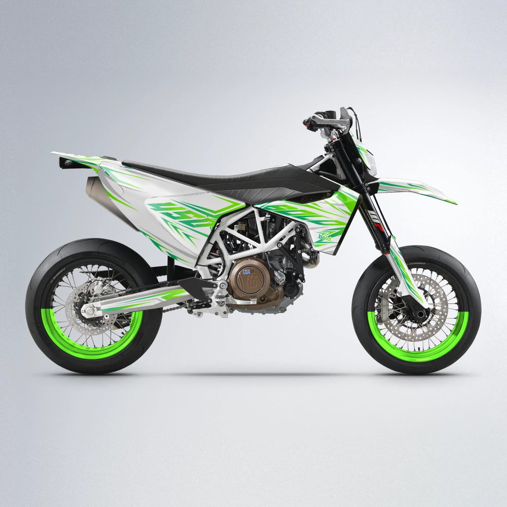 OVERDRIVE Husqvarna 701 supermoto graphics kit in Green