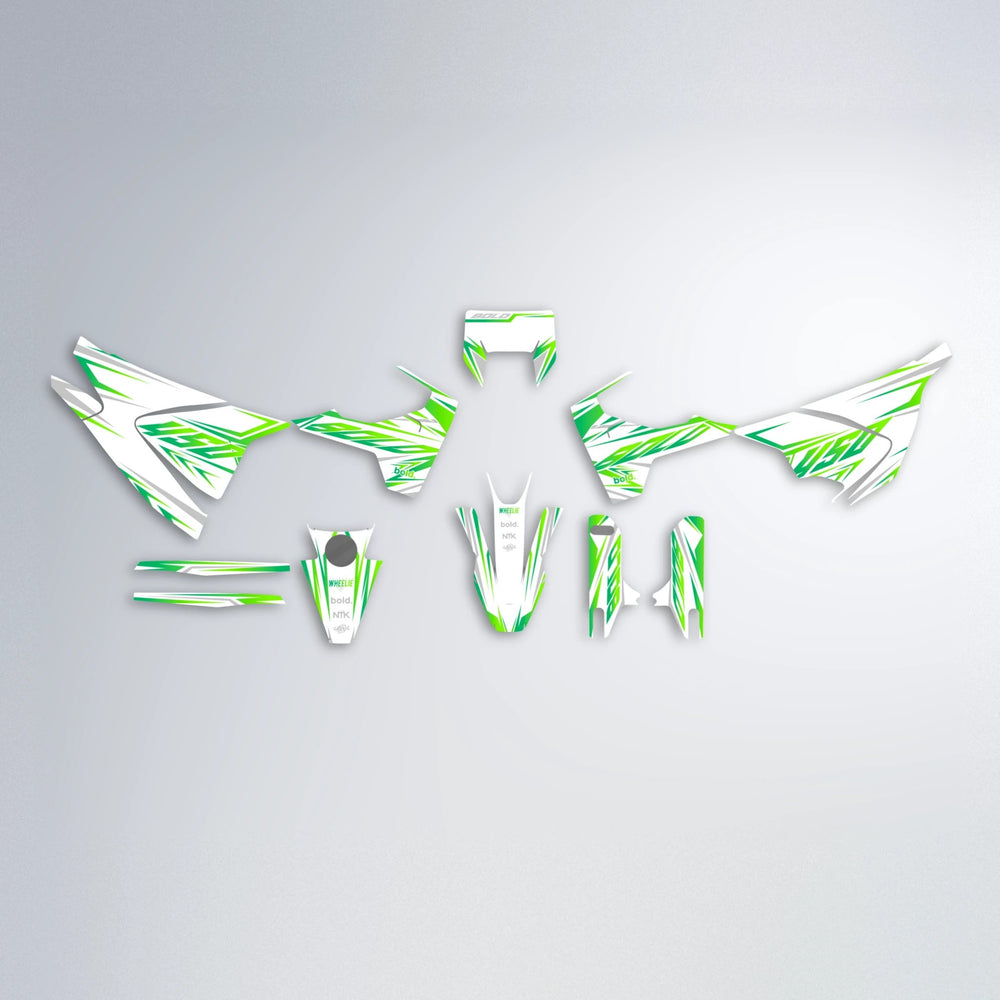 OVERDRIVE Husqvarna 701 graphics kit parts layout in Green