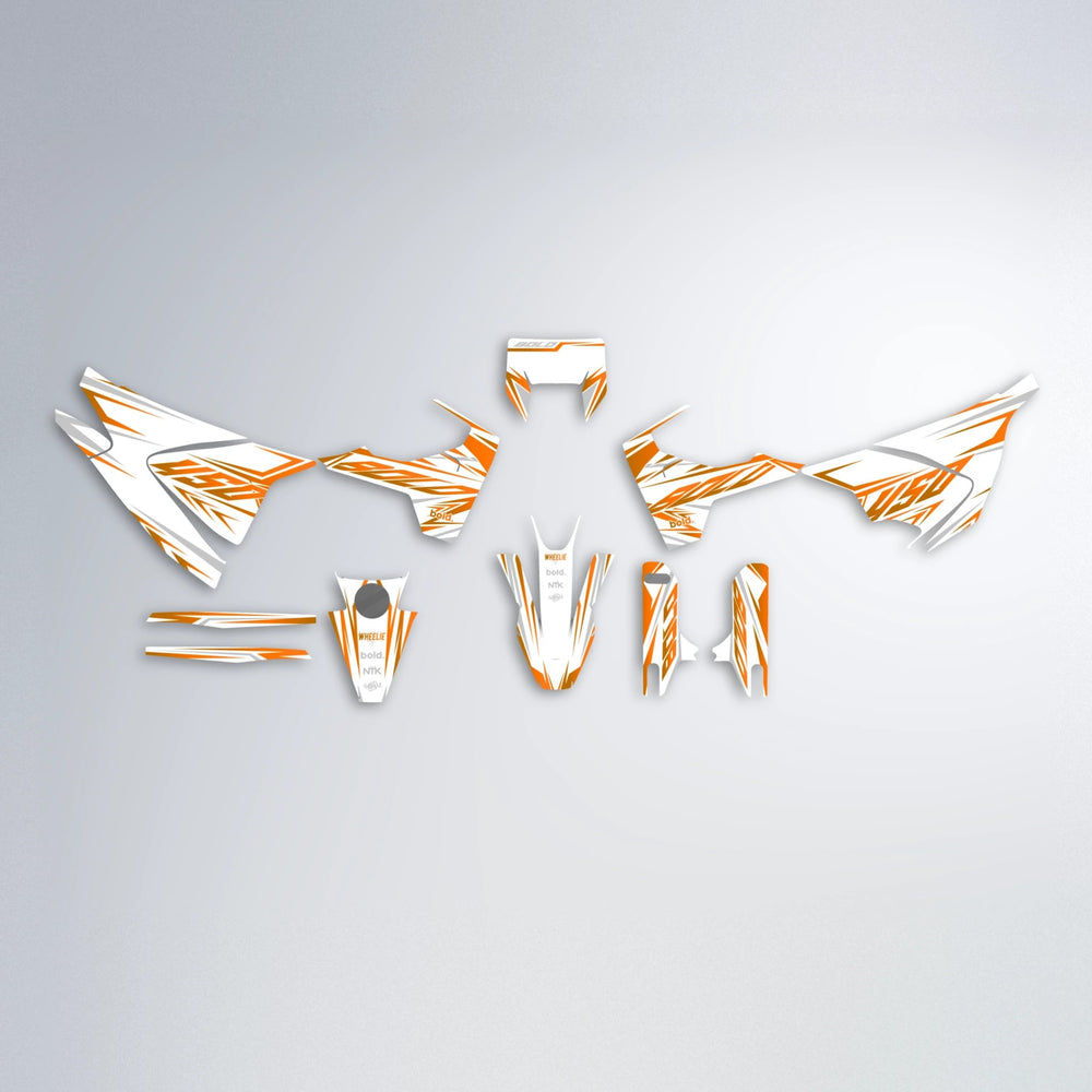OVERDRIVE Husqvarna 701 graphics kit parts layout in Orange