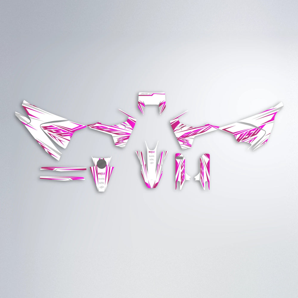 OVERDRIVE Husqvarna 701 graphics kit parts layout in Pink