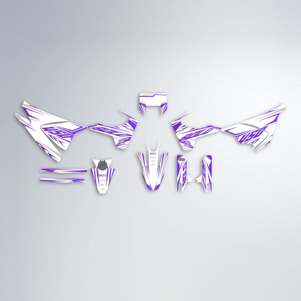 OVERDRIVE Husqvarna 701 graphics kit parts layout in Purple