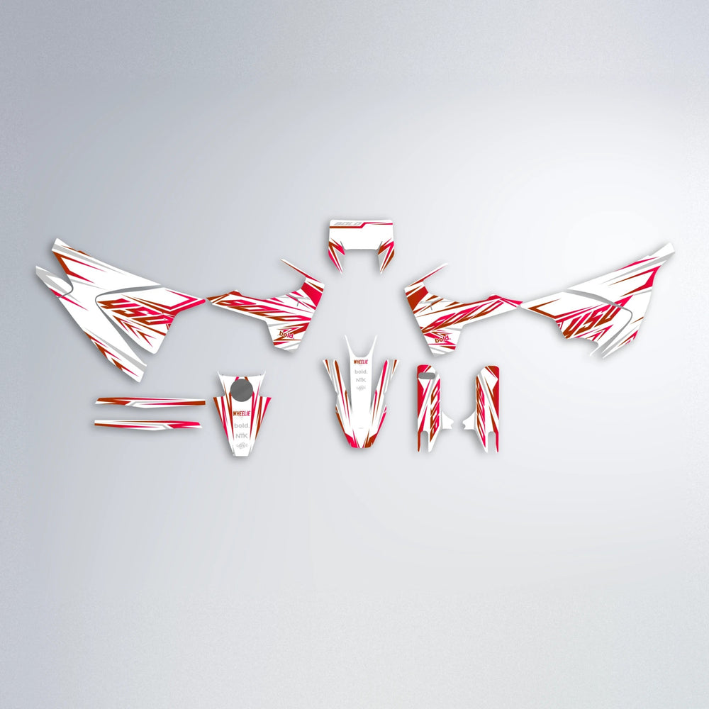 OVERDRIVE Husqvarna 701 graphics kit parts layout in Red