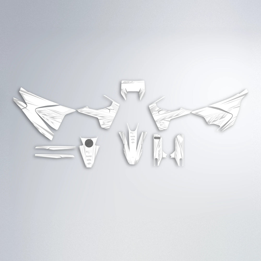 OVERDRIVE Husqvarna 701 graphics kit parts layout in White
