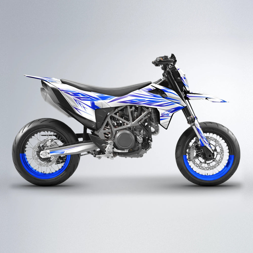 OVERDRIVE KTM SMC 690 supermoto graphics kit in Blue