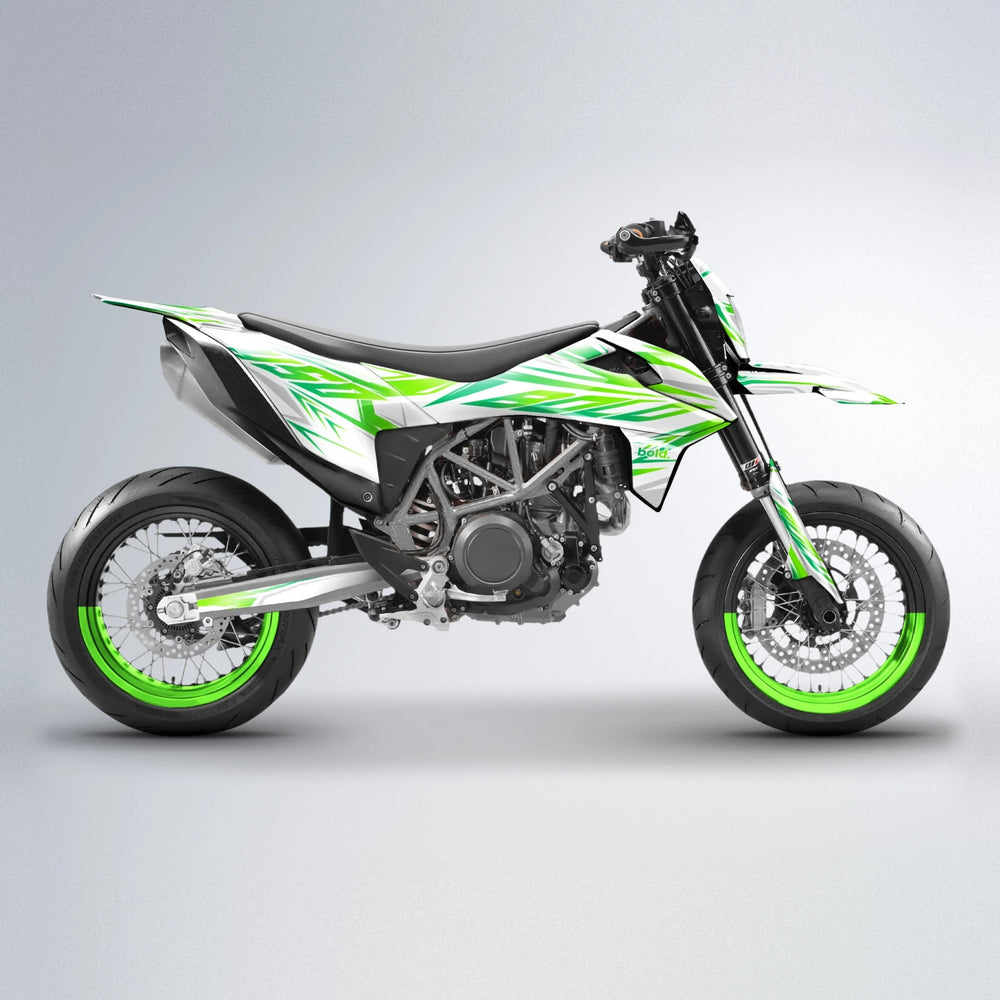 OVERDRIVE KTM SMC 690 supermoto graphics kit in Green