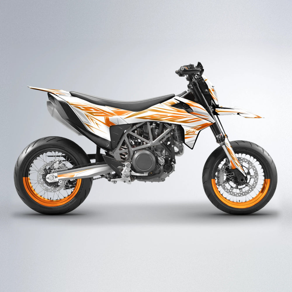 OVERDRIVE KTM SMC 690 supermoto graphics kit in Orange