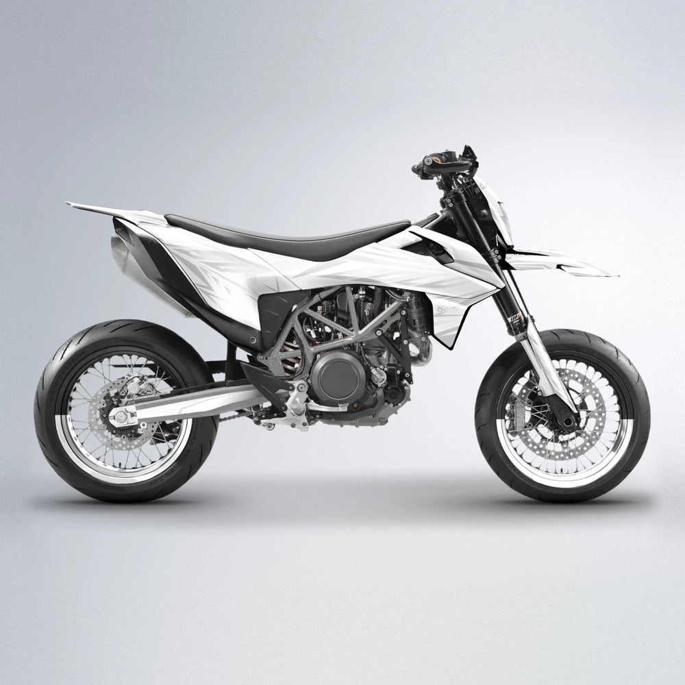 OVERDRIVE KTM SMC 690 supermoto graphics kit in White