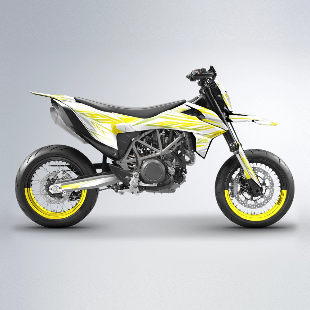 OVERDRIVE KTM SMC 690 supermoto graphics kit in Yellow