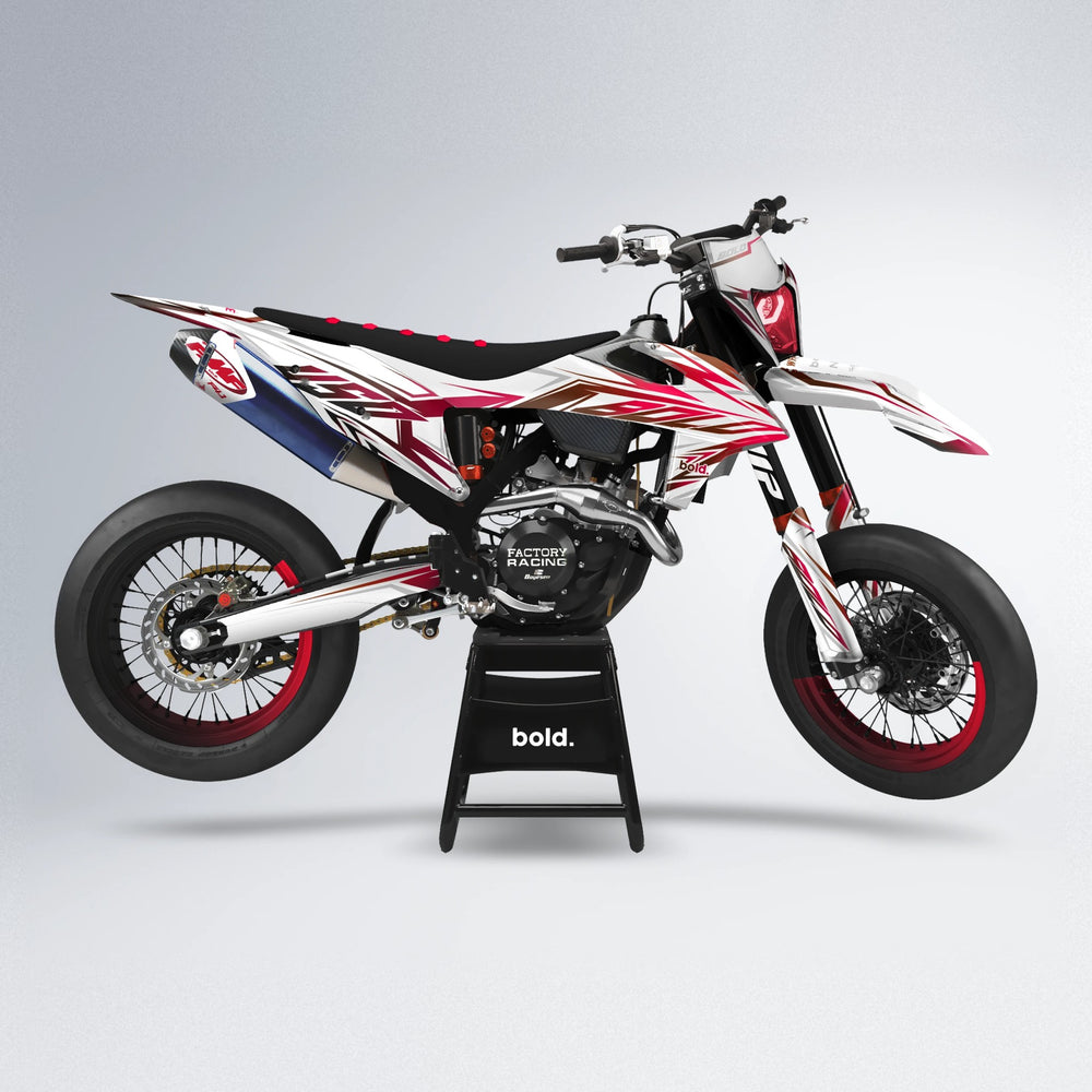 OVERDRIVE supermoto graphics kit in Black & Red