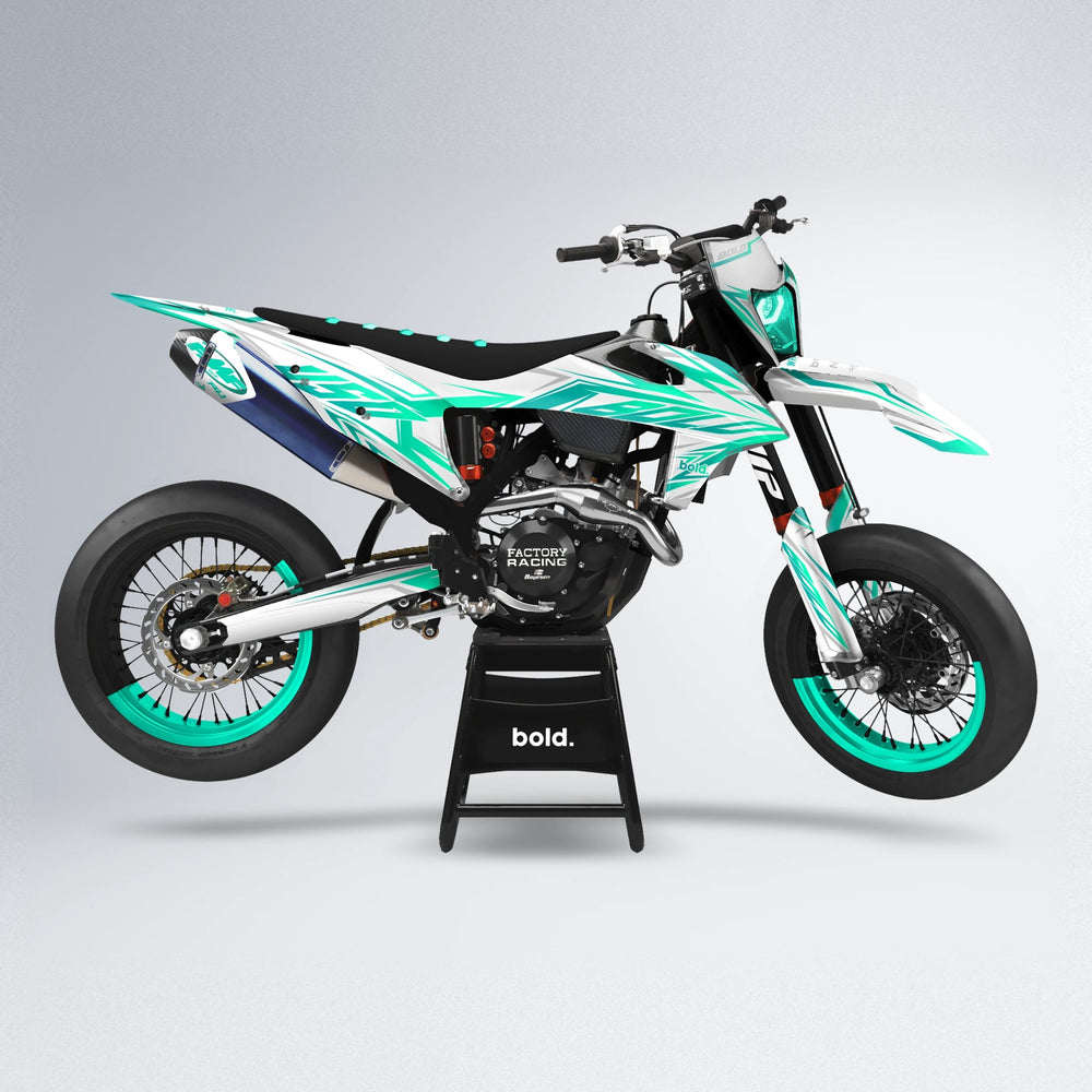 OVERDRIVE supermoto graphics kit in Custom Colour
