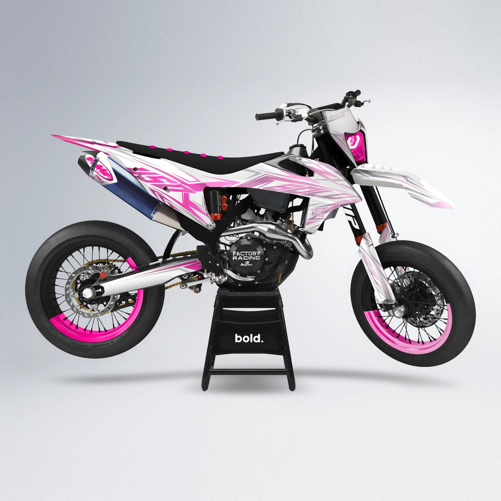 OVERDRIVE supermoto graphics kit in Flamingo