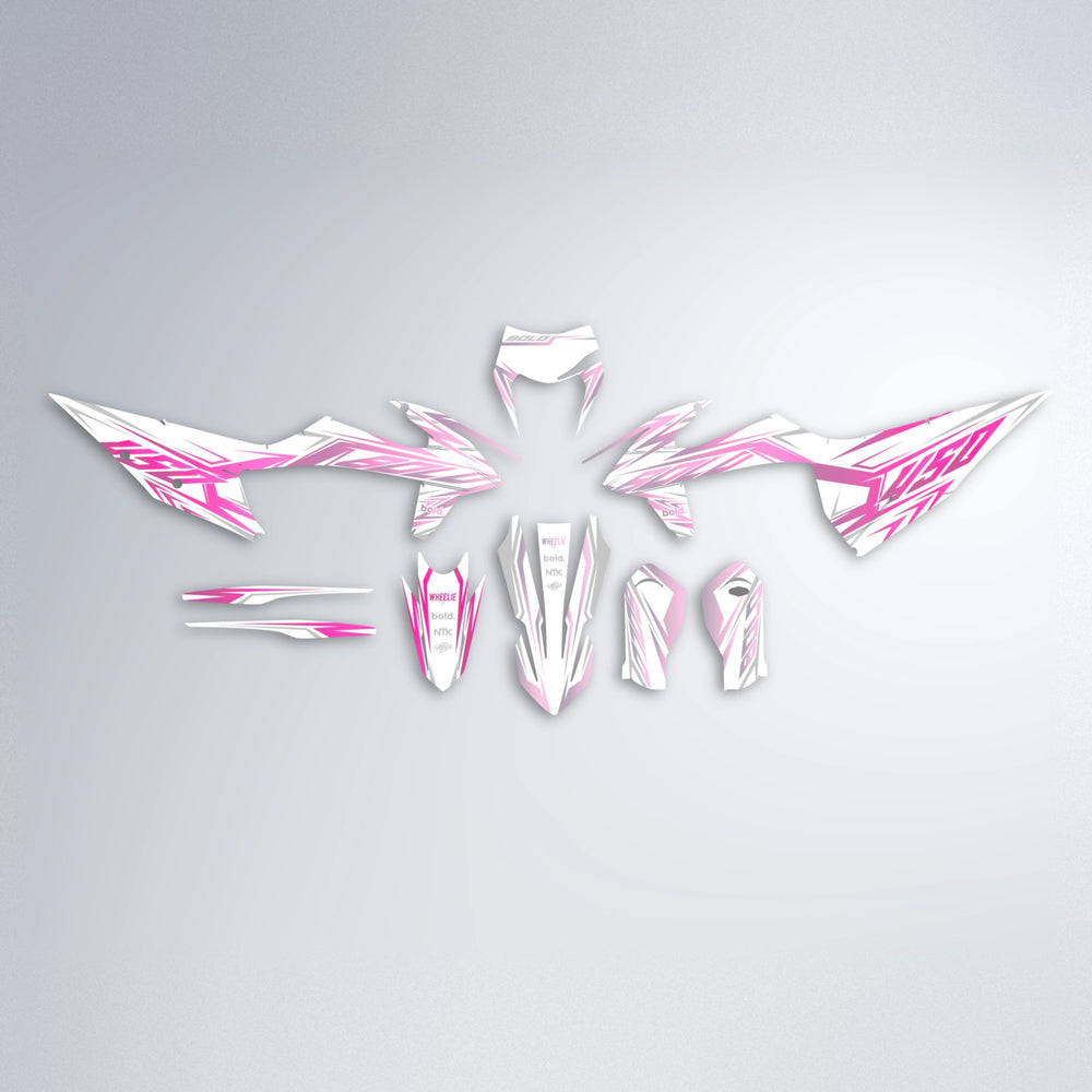 OVERDRIVE graphics kit parts layout in Flamingo